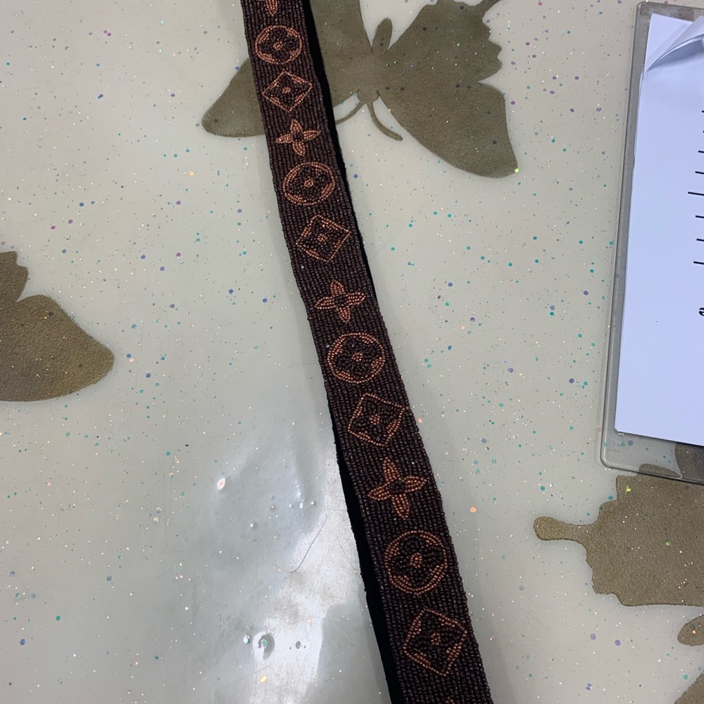Designer inspired beaded handbag strap
